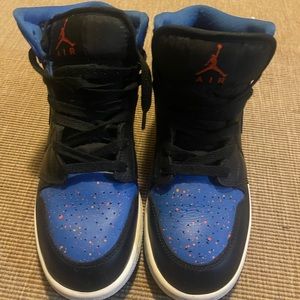 Jordan 1 Royal Paint Splatter